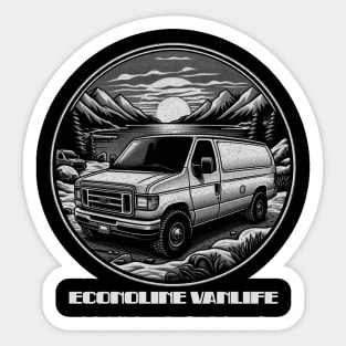 Econoline Vanlife minimalism Sticker